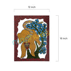 Tiger in the Wild Gond Art Hand-painted Paper Painting
