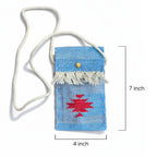 The Azure Sky Artisan Jute Pouch - Madhues