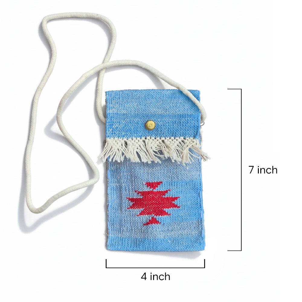 The Azure Sky Artisan Jute Pouch