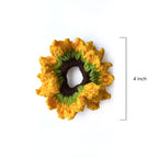 Artisan Crocheted Sunflower Scrunchie - Unique Hair Accessory