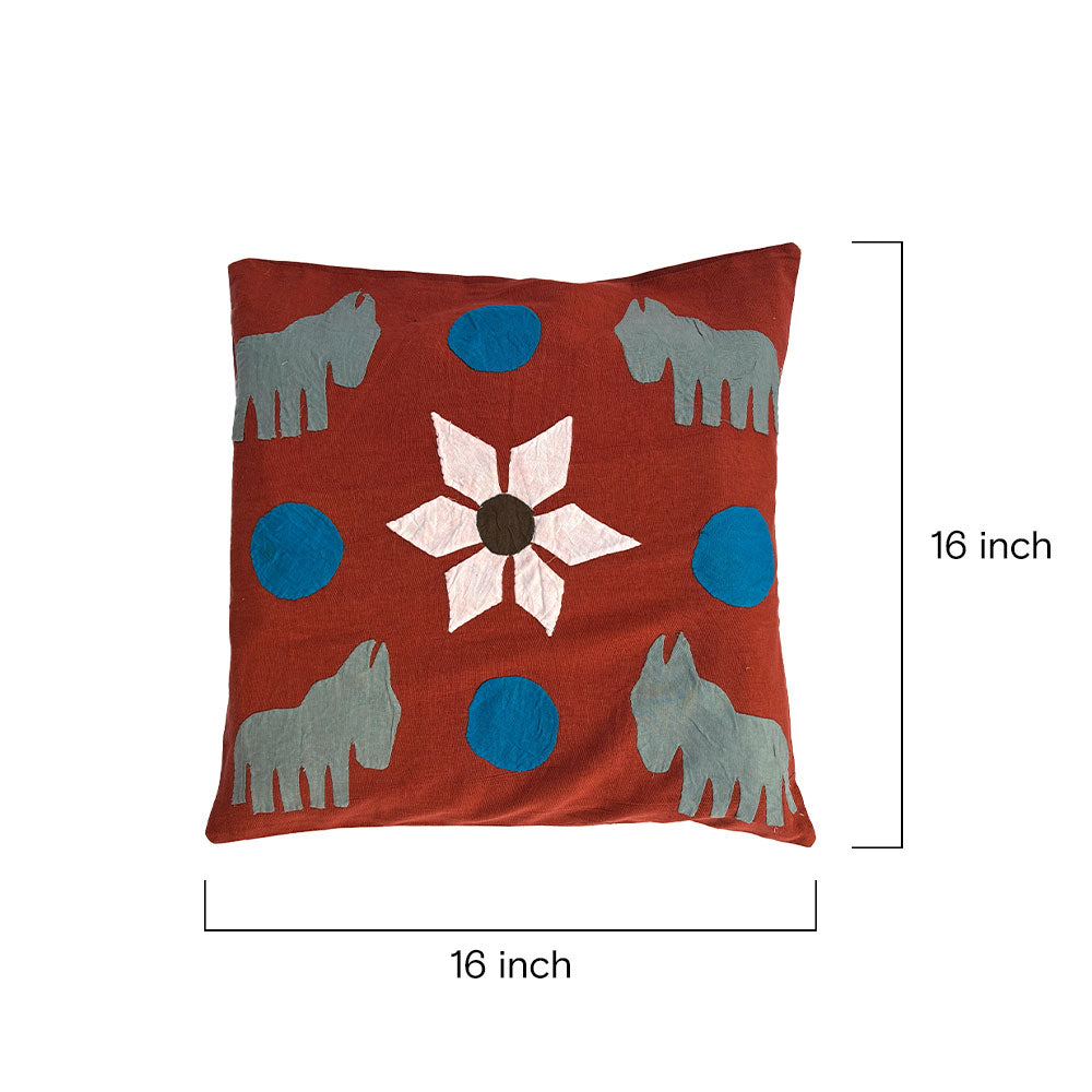 The Southwest Equine Folk Art Pillow Cover Set of 2