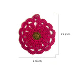 Pink Crochet Flower Pendant - Madhues