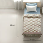 Maroon & Olive Bagru Elephant Print Bedsheet - Madhues