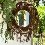 Bohemian Dreamcatcher Macrame Mirror - Image 2