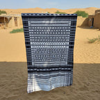 Elegant Monochrome Handwoven Rajasthani Pattu Shawl