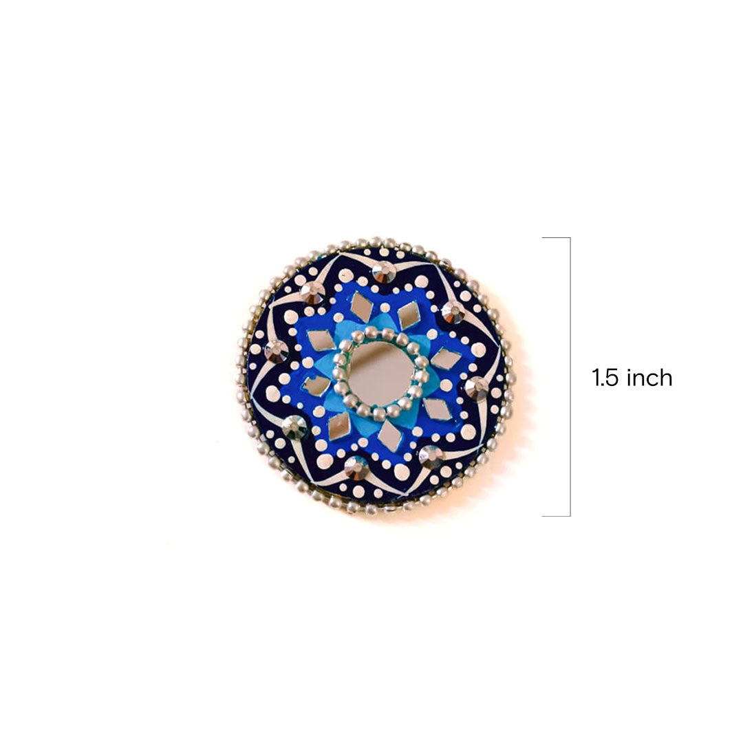 Midnight Mandala Mirror Ring - Image 1