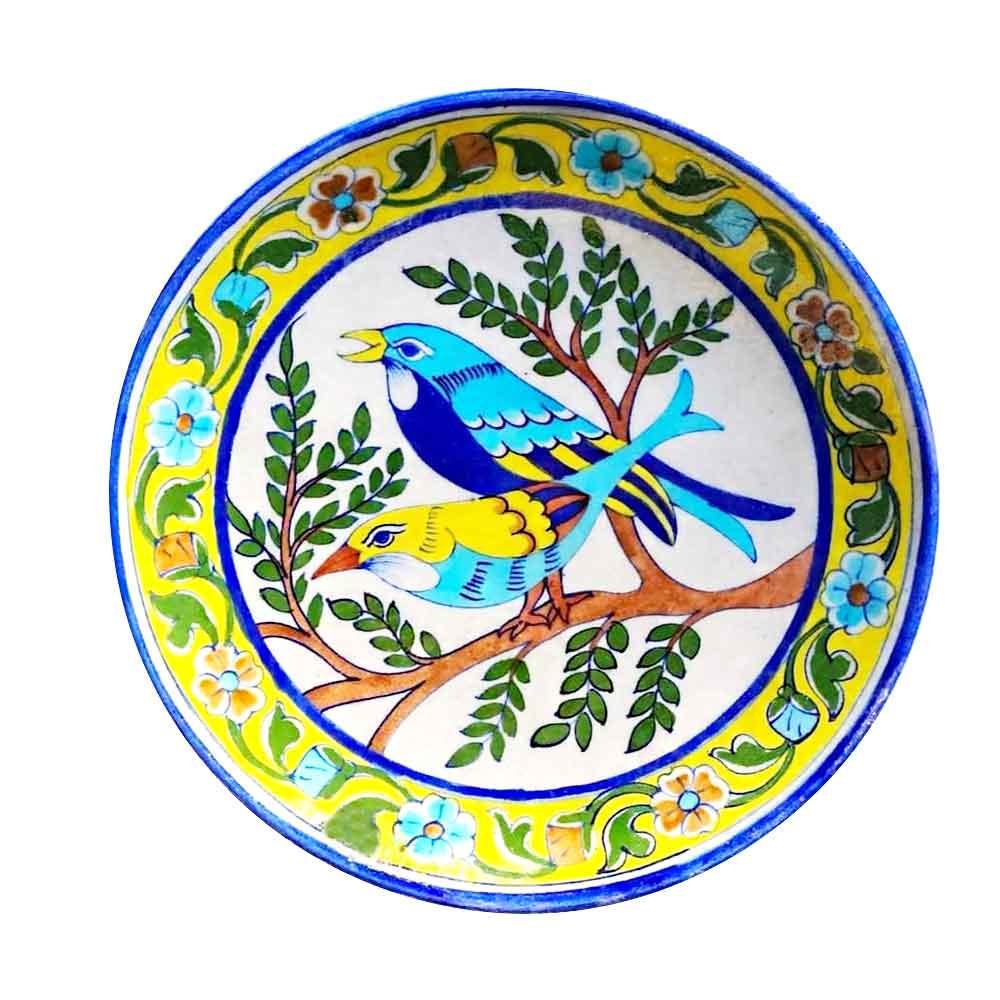 Lovebirds Decorative Ceramic Plate - Image 1