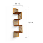 Zigzag Rattan Wall Corner Shelf