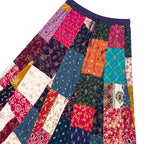 Vibrant Handmade Cotton Patchwork Maxi Skirt
