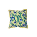 Lemon & Indigo Tulip Block Print Cushion Cover Set of 2 - Madhues