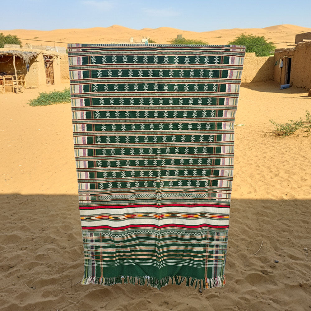 Forest Green Heritage Handwoven Pattu Shawl