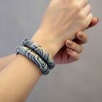 Indigo Tide Swirl Bangles - Artisan Marbled Resin - Madhues