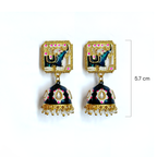 Elegant Meenakari Jhumka Earrings - Image 2