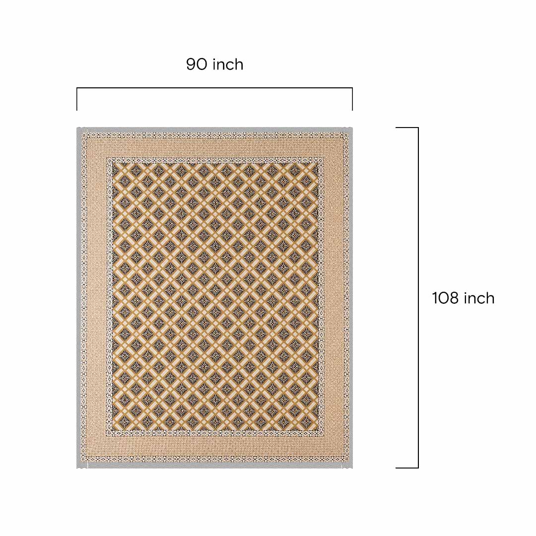 Natural Vegetable Dye Block Printed Hand Block Bedsheet