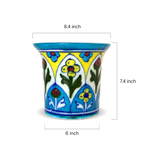 Jaipur Blue Pottery Floral Planter