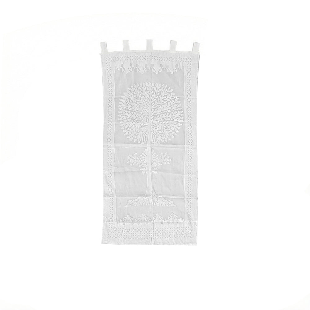 Eternal Bloom Sheer Barmer Appliqué Curtain