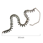 Oxidized Silver Waistband with Tassels - Madhues