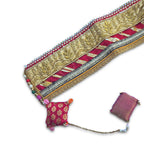 Regal Red & Gold Zari Embroidered Door Toran with Cushion Tassels - Madhues
