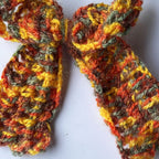 Autumn Harvest Crochet Hair Bow Clip