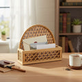 Woven Bamboo Mail Organizer & Napkin Holder
