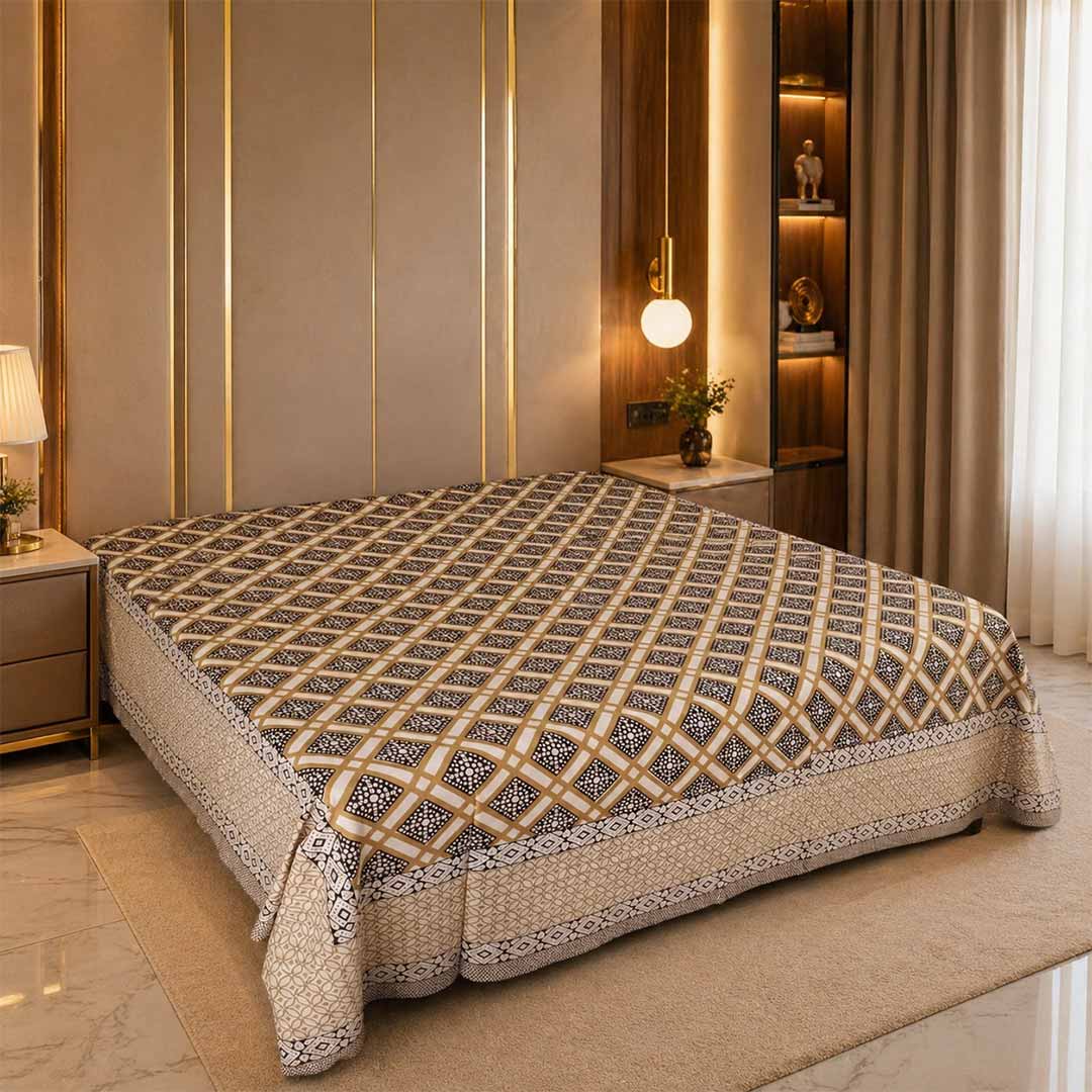 Natural Vegetable Dye Block Printed Hand Block Bedsheet
