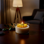 Daisy Flower Scented Candle in Clear Cup