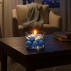 Ocean Breeze Scented Gel Votive Candle with Seashells