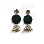 Azure Cosmic Bloom Drop Earrings - Image 3