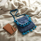 Kasida Kari Hand-Embroidered Boho Tassel Crossbody Bag