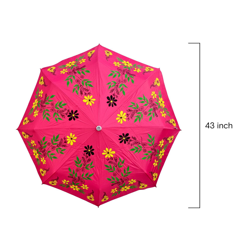 Vibrant Floral Hand-Stitched Parasols - Madhues