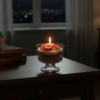 Floral Bloom Scented Candle in Pedestal Glass | Decorative & Relaxing