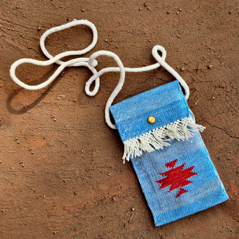 The Azure Sky Artisan Jute Pouch