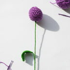 Artisan Crocheted Purple Allium Flower - Everlasting Yarn Bloom