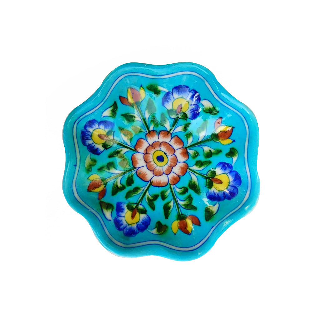 Mughal Mandala Scalloped Ceramic Plate - Image 1