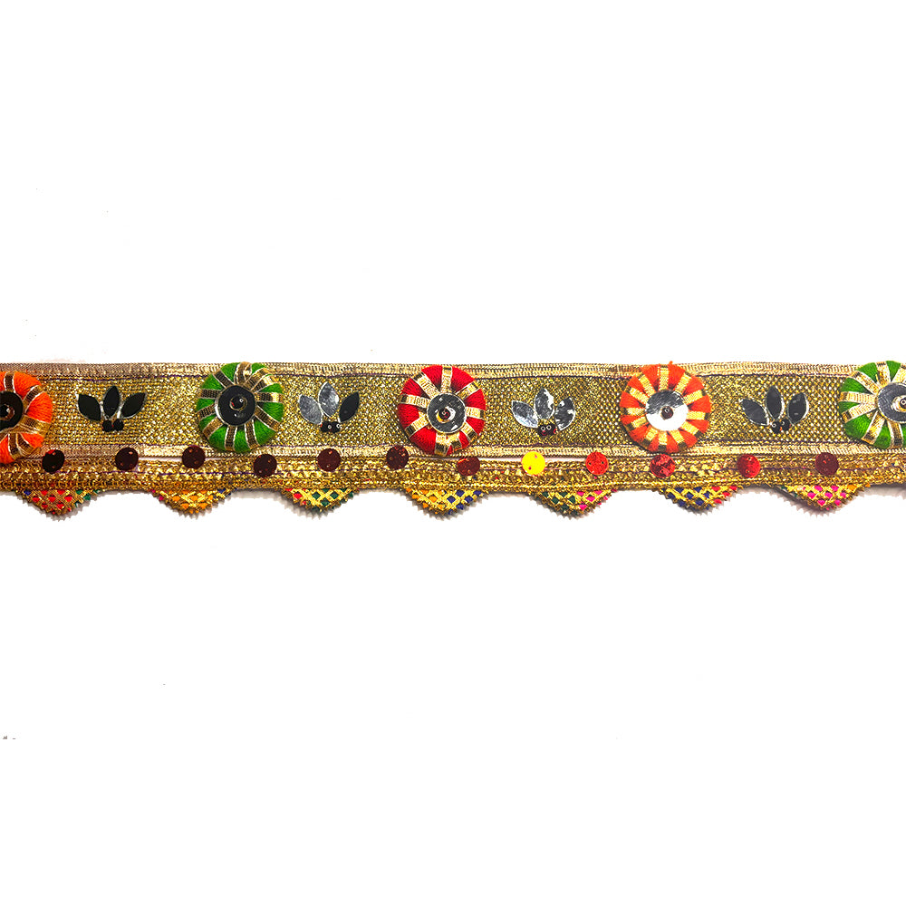 Unique Multicolor Bandarwal with Mirror Work - Madhues