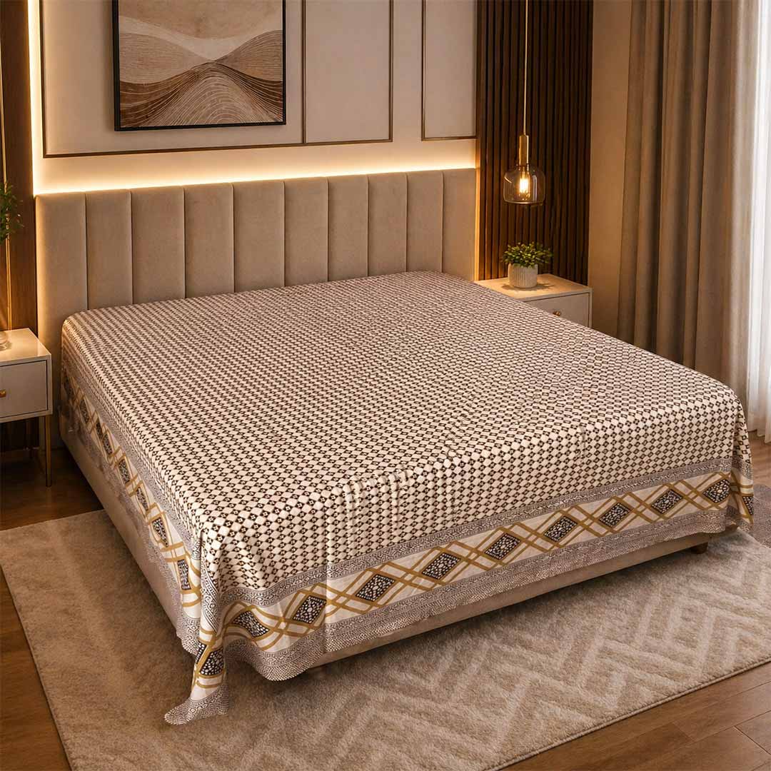 Traditional Block Printed Vegetable Dye Bedsheet