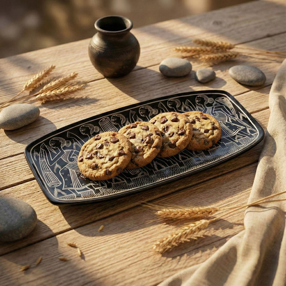 Hand-Carved Pattachitra Art Tray - Procession Scene
