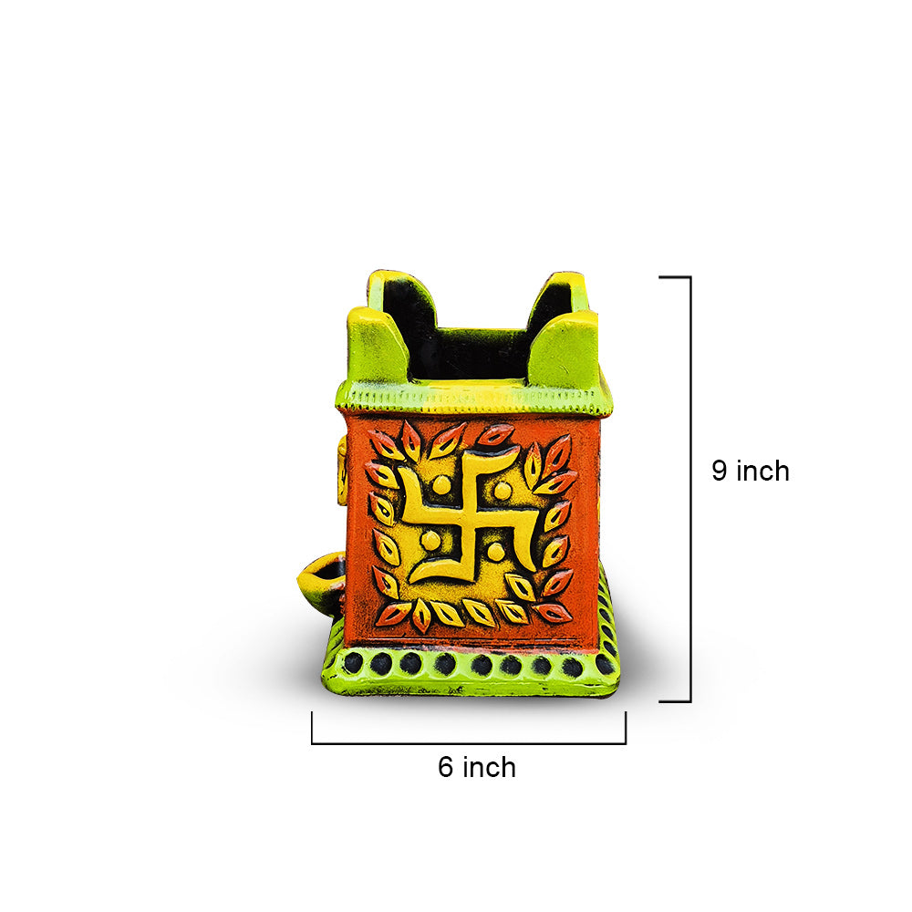 Auspicious Swastika Tulsi Planter - Madhues