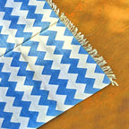 The Sky Blue Chevron Beach Rug - Image 3