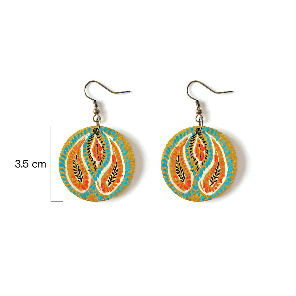 Kashmiri Paisley Drop Earrings - Madhues