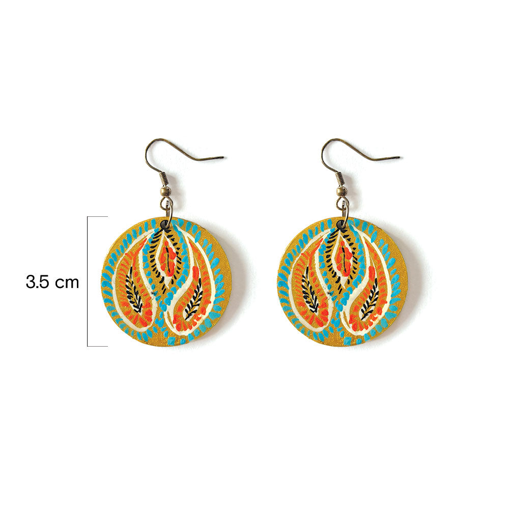 Kashmiri Paisley Drop Earrings - Madhues