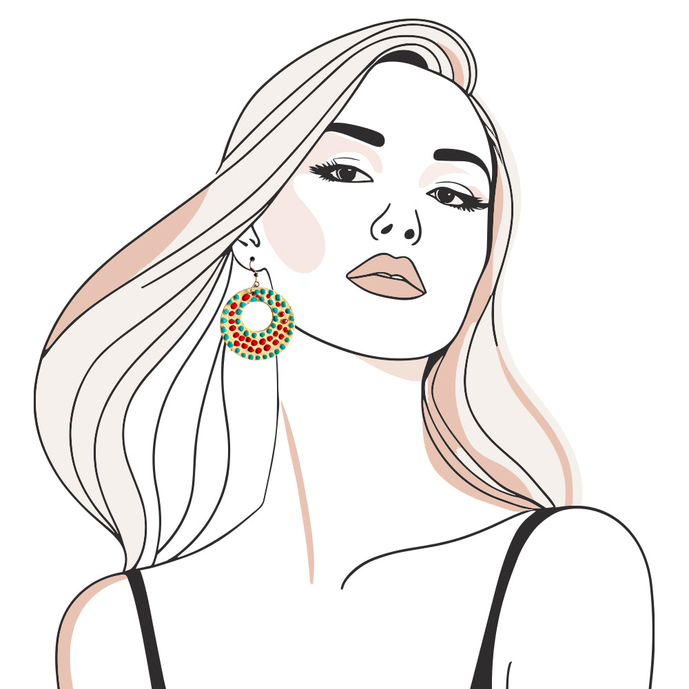 Desert Bloom Dot Earrings - Madhues