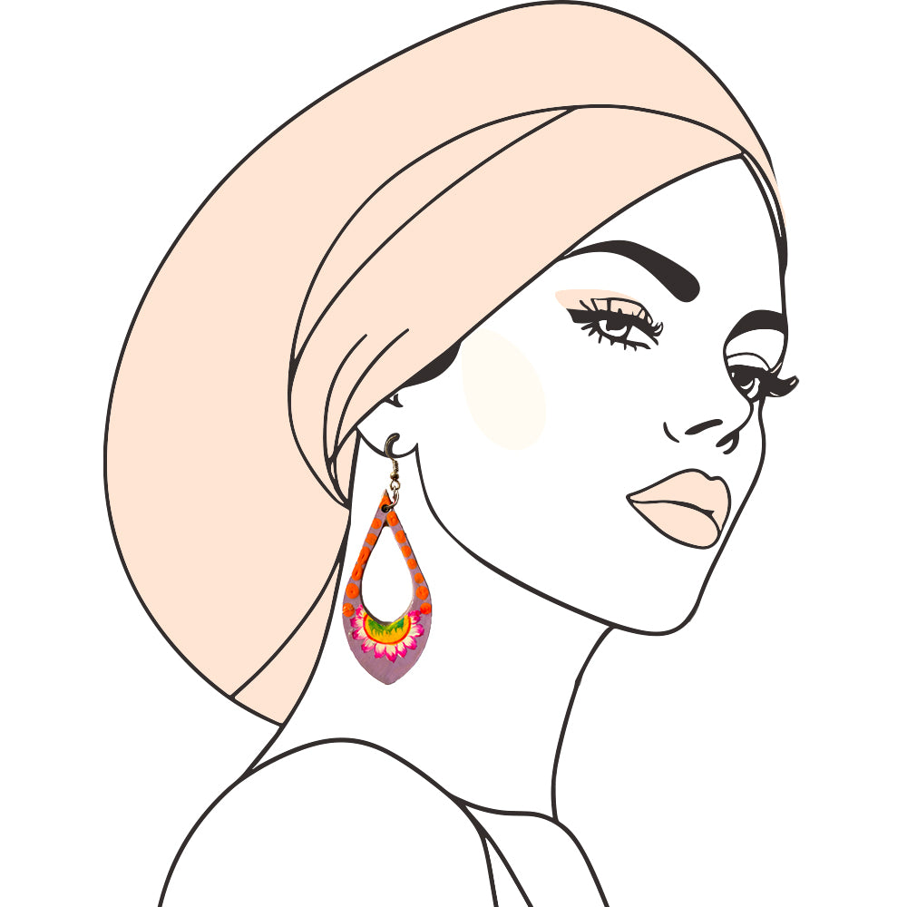 Floral Medallion Earrings - Madhues