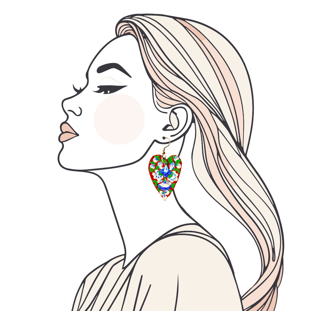 Love Blooms Heart Earrings - Madhues