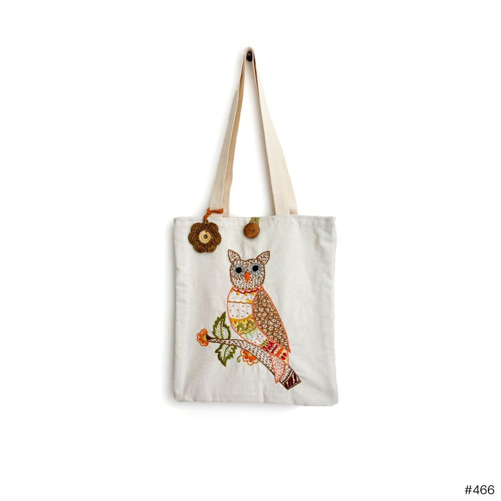 Nocturnal Narratives Embroidered Tote - Madhues