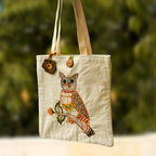 Nocturnal Narratives Embroidered Tote - Madhues
