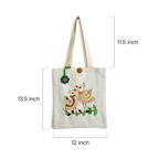 Love Birds Handcrafted Cotton Tote - Madhues