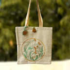 Golden Halo Floral Tote - Madhues