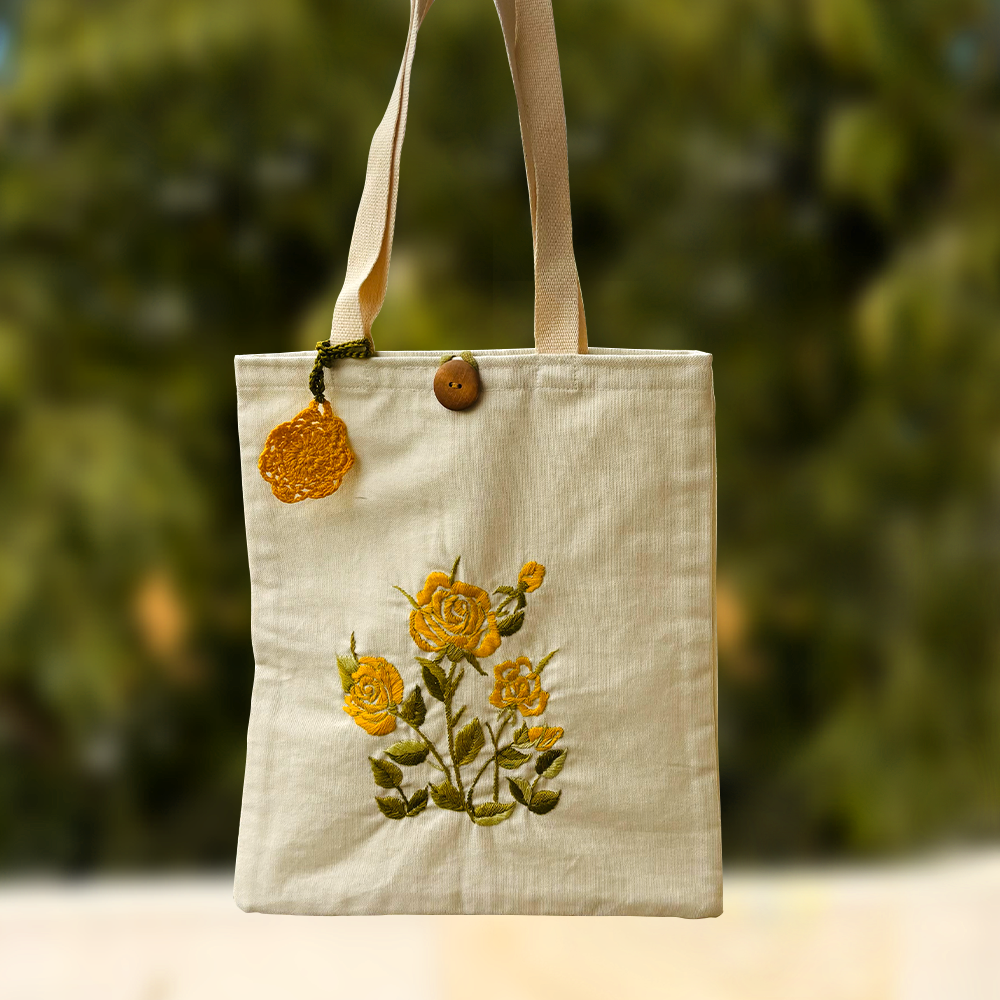 Sunshine Blooms Cotton Tote - Madhues