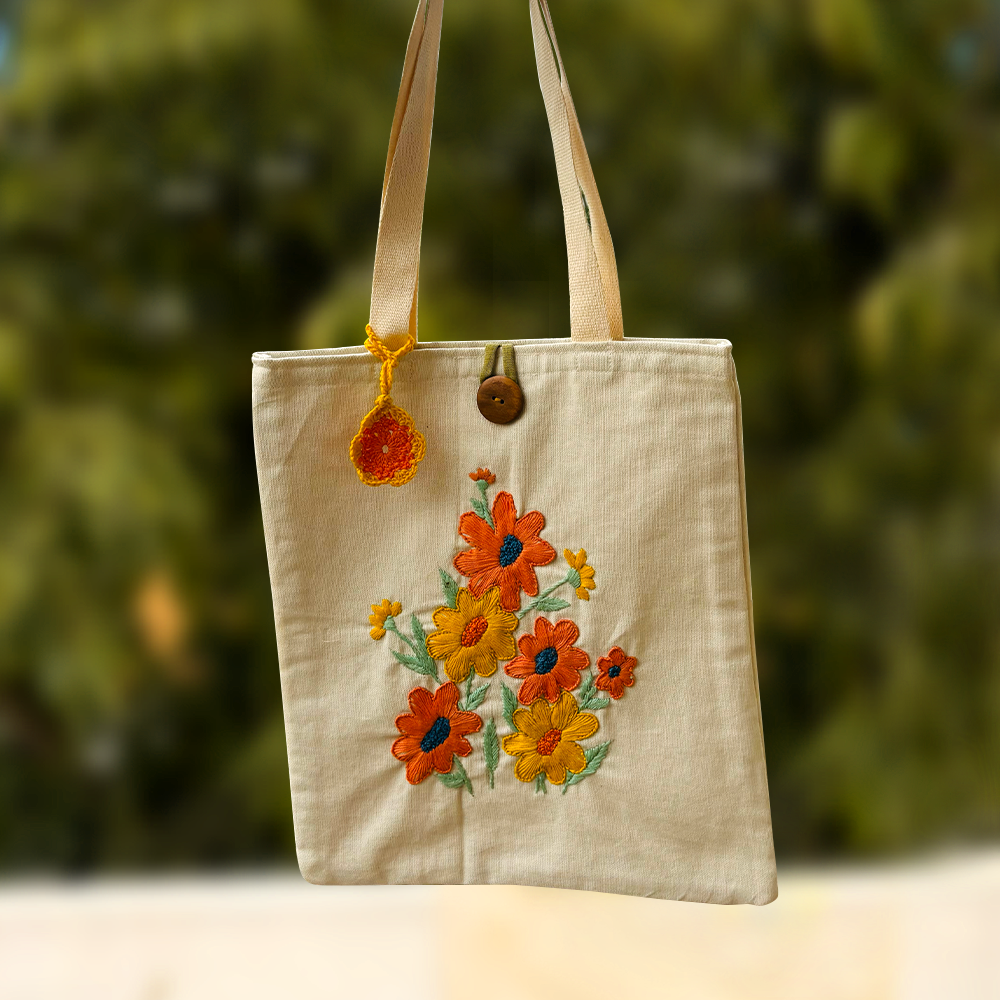 Golden Hour Floral Tote - Madhues